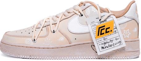 【定制球鞋】Nike Air Force 1 Low 7 空軍一號 簡約 復古腰果花 氧化 做舊 高街 低幫 板鞋 男款 粉白 Buy 【定制球鞋】Nike Air Force 1 Low 7 空軍一號 簡約 復古腰果花 氧化 做舊 高街 低幫 板鞋 男款 粉白