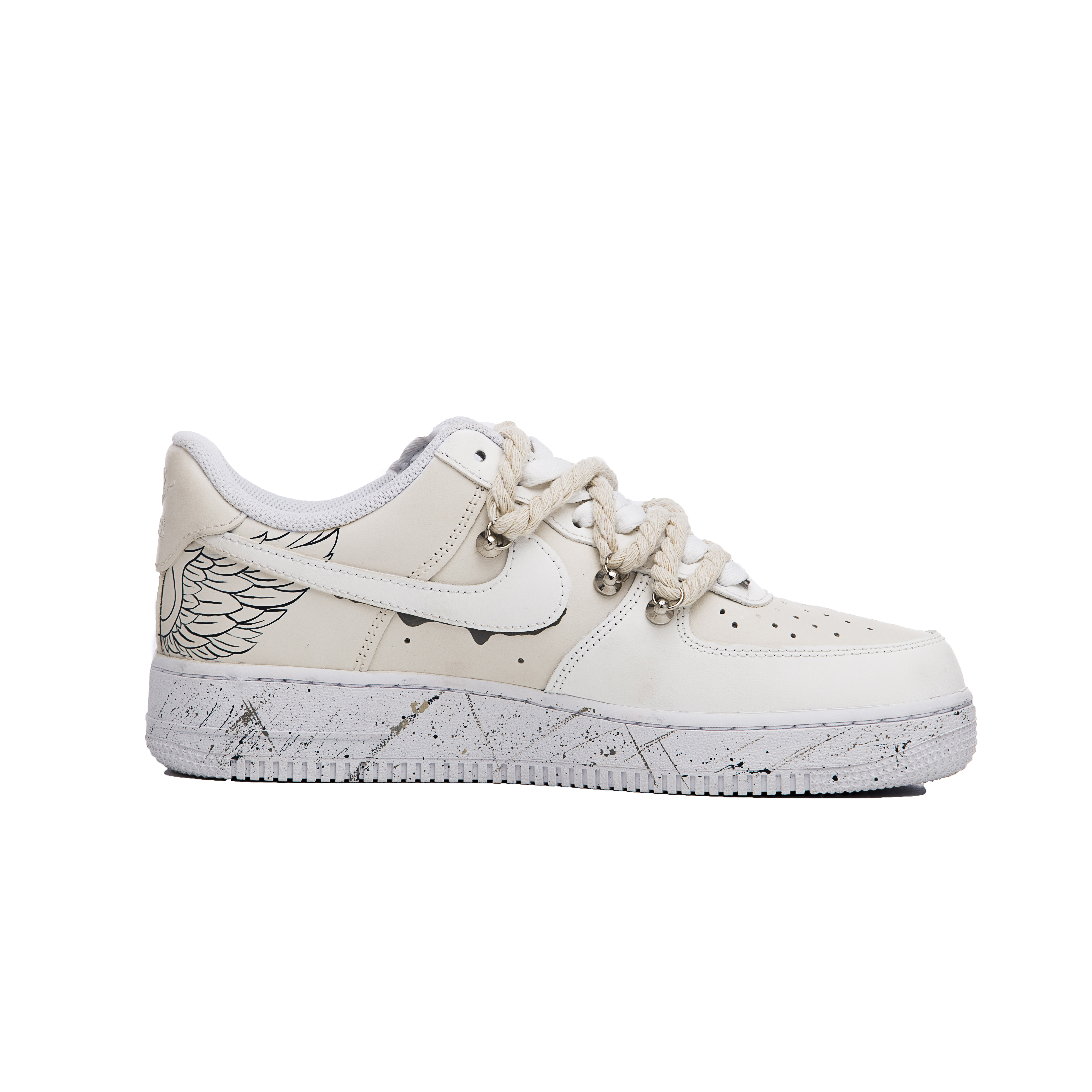 Order [Sepatu Kustom] Nike Air Force 1 Low 'Vintage Streetwear Cream' CW2288-111(Team60-男款生命肆意)