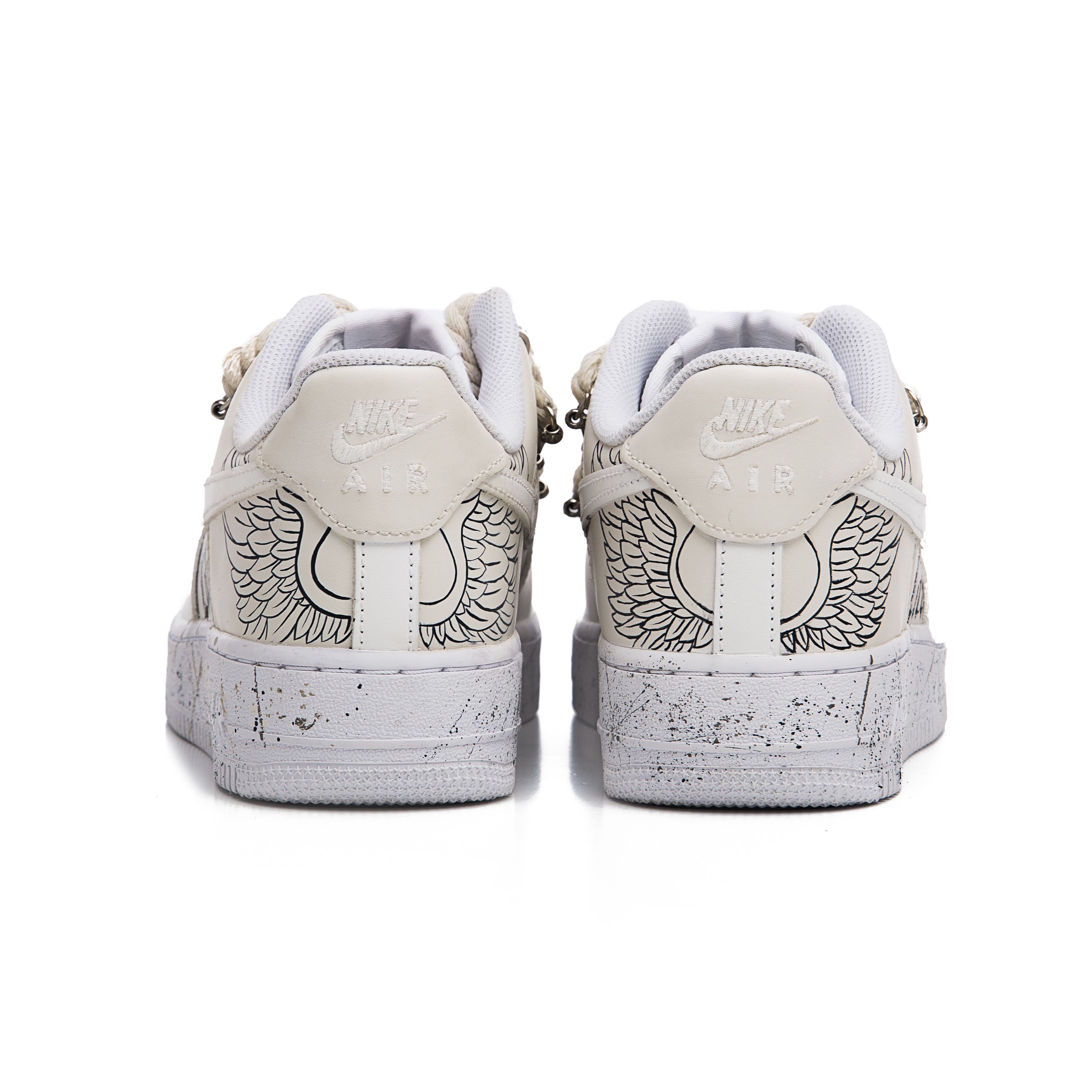 Shop [Sepatu Kustom] Nike Air Force 1 Low 'Vintage Streetwear Cream' CW2288-111(Team60-男款生命肆意)