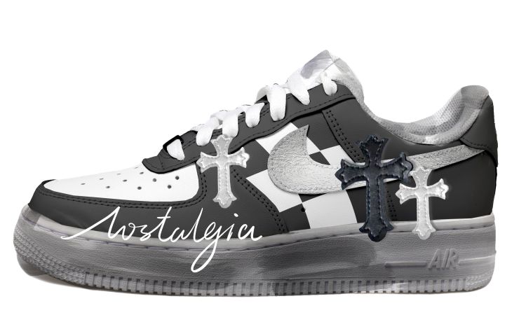 Buy Nike Air Force 1 Low "Checkerboard Valentine" (Personalizadas) CW2288-111(Team拾玖-黑十字架S-BOX)