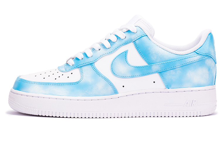 Buy [Nike Air Force 1 Rendah 'Biru Pudar' Kasut Khusus] CW2288-111(TeamA-AF1男款水洗北卡蓝)