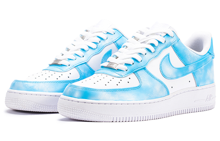 Lookbook [Nike Air Force 1 Rendah 'Biru Pudar' Kasut Khusus] CW2288-111(TeamA-AF1男款水洗北卡蓝)