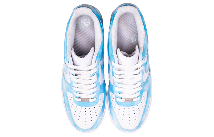 Shop [Nike Air Force 1 Rendah 'Biru Pudar' Kasut Khusus] CW2288-111(TeamA-AF1男款水洗北卡蓝)