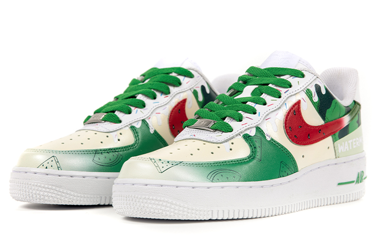 Lookbook [Kasut Tersuai] Nike Air Force 1 Low 'Watermelon Cake' CW2288-111(TeamB-男女款西瓜蛋糕)