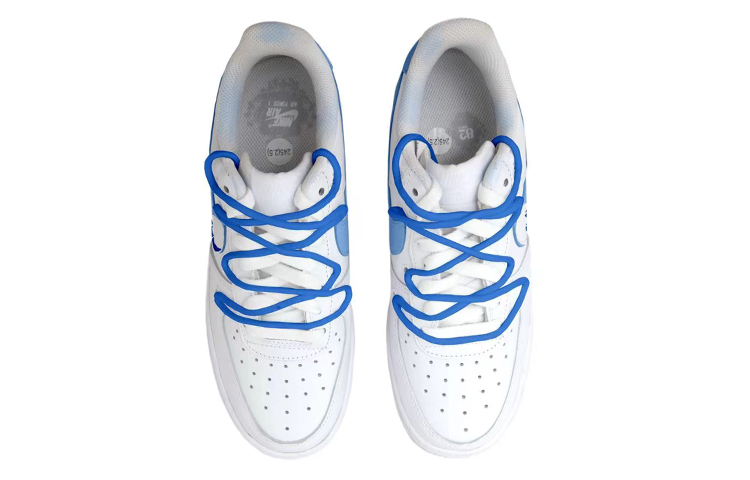 Shop 나이키 에어포스 1 로우 '웨이브 해체 화이트-블루' (커스텀) CW2288-111(Team拾玖-男款海浪QD)