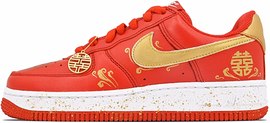 【訂製球鞋】Nike Air Force 1 Low 婚慶主題 喜結良緣 禮品袋 婚鞋 祥雲 低筒 板鞋 男女同款 紅金 Order 【訂製球鞋】Nike Air Force 1 Low 婚慶主題 喜結良緣 禮品袋 婚鞋 祥雲 低筒 板鞋 男女同款 紅金