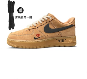 【客製化球鞋】Nike Air Force 1 Low 空軍一號 愛心雙鉤 經典復古高街 麻繩小眾 低幫 板鞋 男女同款 小麥色 Buy 【客製化球鞋】Nike Air Force 1 Low 空軍一號 愛心雙鉤 經典復古高街 麻繩小眾 低幫 板鞋 男女同款 小麥色