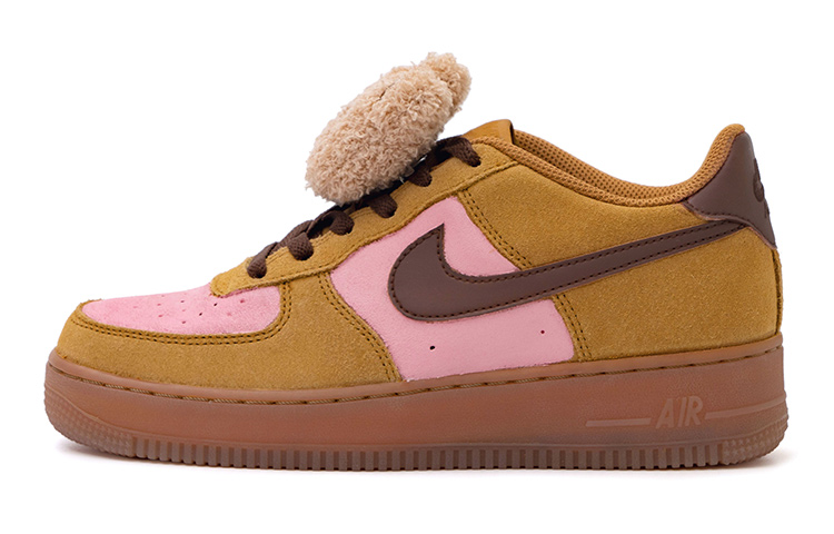 Buy 나이키 에어포스 1 로우 '휘트 테디 러브 핑크' (커스텀) BQ5485-700(Team15-小熊恋曲QD)