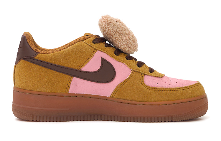 Order 나이키 에어포스 1 로우 '휘트 테디 러브 핑크' (커스텀) BQ5485-700(Team15-小熊恋曲QD)