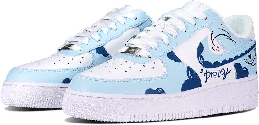 【客製化球鞋】Nike Air Force 1 Low 奶藍戀人 防滑 耐磨 低筒 板鞋 男款 白藍 Lookbook 【客製化球鞋】Nike Air Force 1 Low 奶藍戀人 防滑 耐磨 低筒 板鞋 男款 白藍