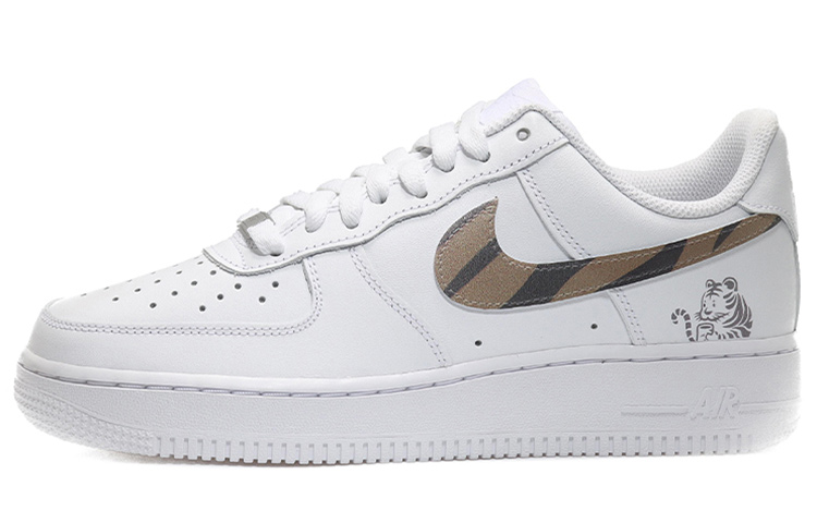 Buy Zapatillas Nike Air Force 1 Low 'Blanco-Marrón Rayas Tigre Swoosh' CW2288-111(Team10-潮流萌虎男纯白QD)