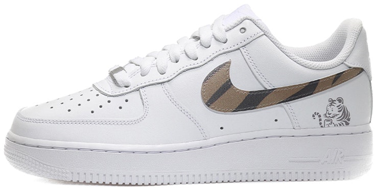 custom-shoes-nike-air-force-1-low-white-brown-tiger-stripe-swoosh