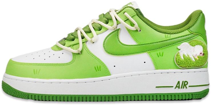 custom-shoes-nike-air-force-1-low-white-green-deconstructed