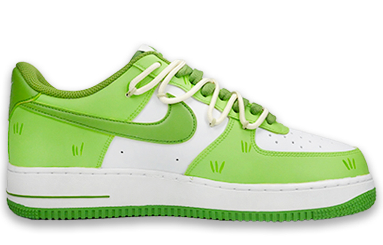 Order [カスタムシューズ] ナイキ エアフォース 1 ロー「ホワイト-グリーン デコンストラクテッド」 DH7561-105(TeamF-男款青草小羊)