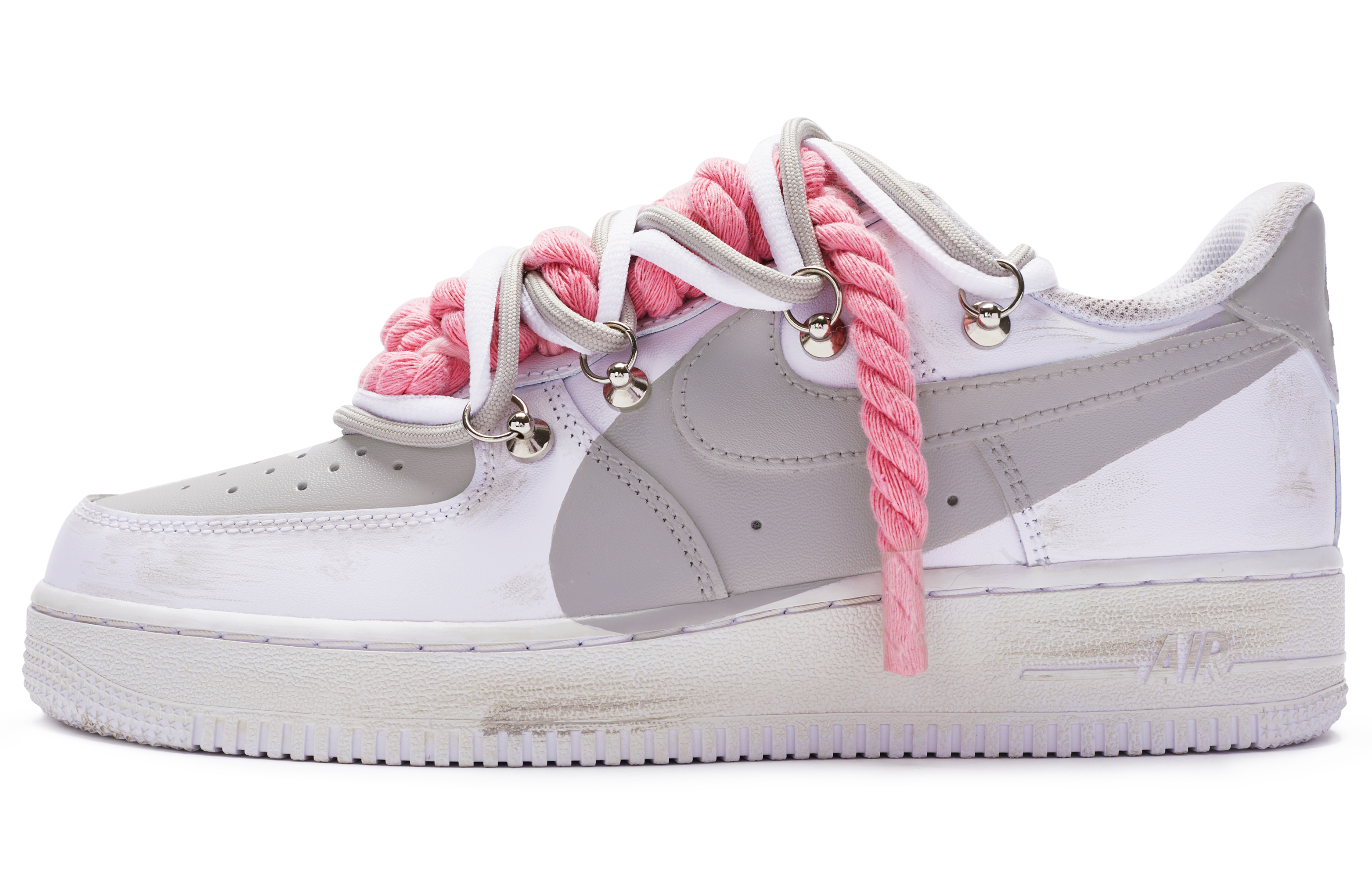 Buy 【定制球鞋】 Nike Air Force 1 Low 07 空軍一號 T10 特殊鞋盒 雙鞋帶 低筒 板鞋 男款 白灰