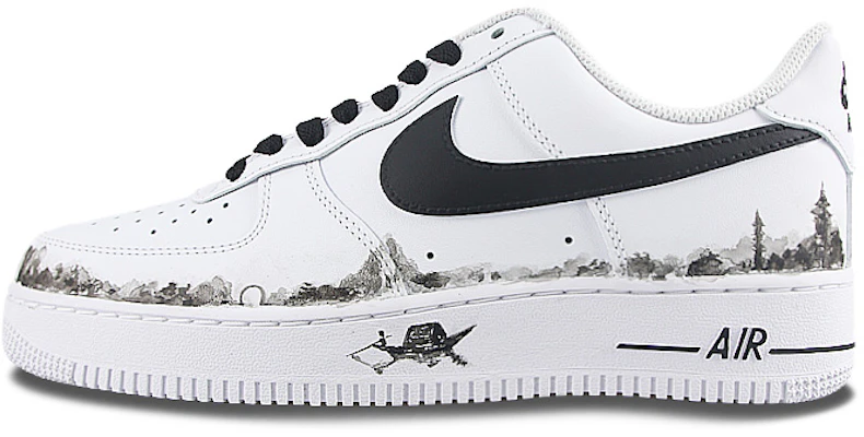 【訂製球鞋】Nike Air Force 1 Low 07 復古經典 輕舟一葉 國風 低筒 板鞋 男款 白黑 Buy 【訂製球鞋】Nike Air Force 1 Low 07 復古經典 輕舟一葉 國風 低筒 板鞋 男款 白黑