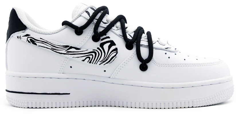 【訂製球鞋】Nike Air Force 1 Low 簡約 摩爾紋 條紋 斑馬 低筒 球鞋 男款 白黑 Order 【訂製球鞋】Nike Air Force 1 Low 簡約 摩爾紋 條紋 斑馬 低筒 球鞋 男款 白黑