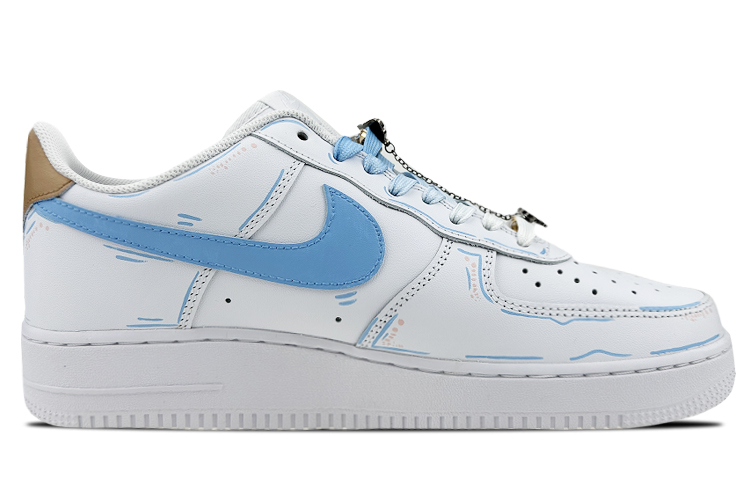 Order [定制鞋款] 耐克空军1号低帮 '白蓝涂鸦' DH2920-111(Team叁-女款雨天QD)
