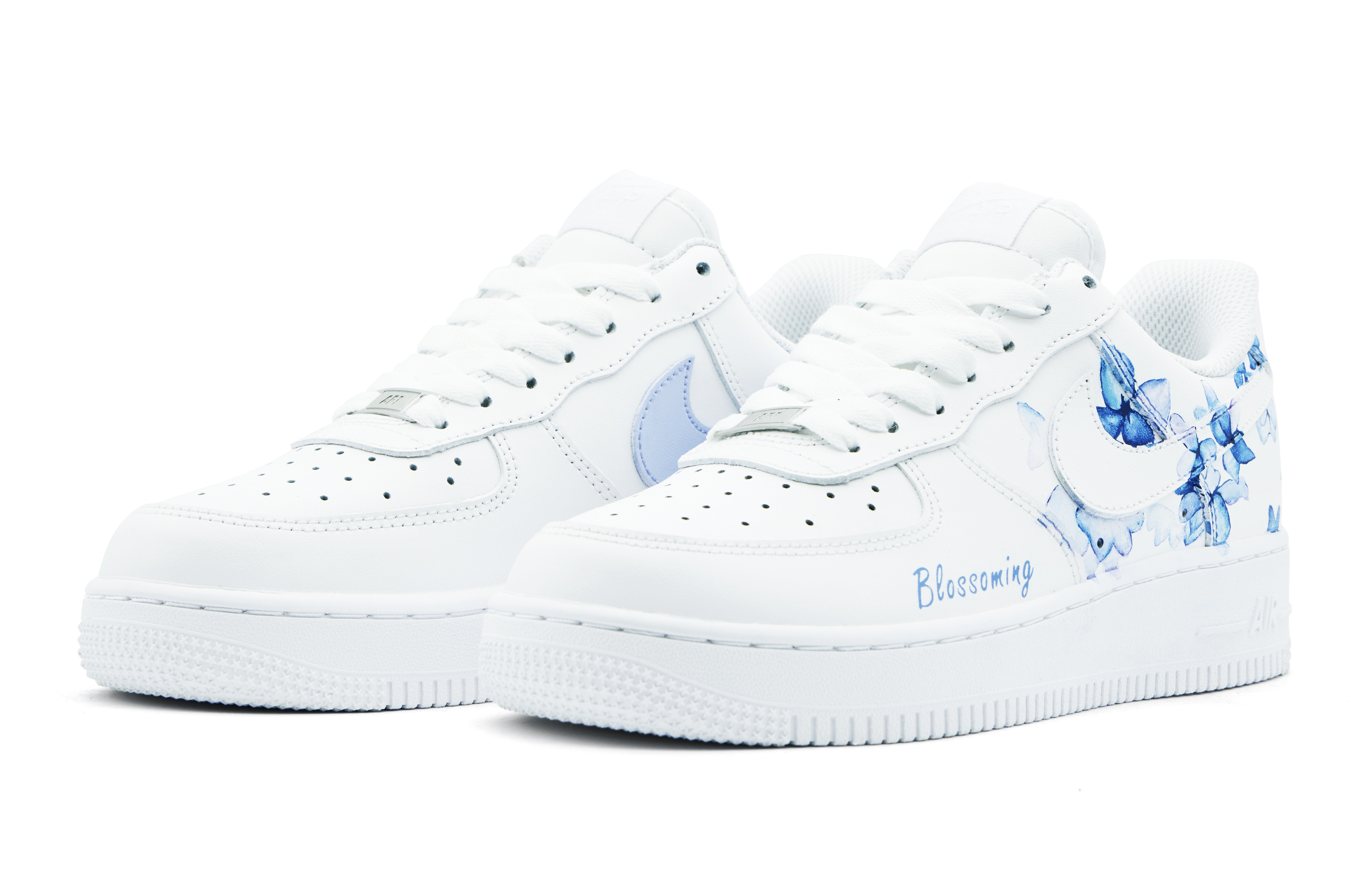 Lookbook Zapatillas Nike Air Force 1 Low 'Blanco Azul Porcelana Mariposa' CW2288-111(Team51-男款青花蝶)