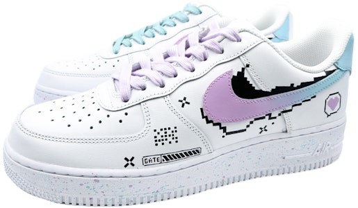 나이키 에어포스 1 로우 '화이트 블루 퍼플 그라데이션' (커스텀) CW2288-111(TEAM64-男款情侣系列) Lookbook 나이키 에어포스 1 로우 '화이트 블루 퍼플 그라데이션' (커스텀) CW2288-111(TEAM64-男款情侣系列)