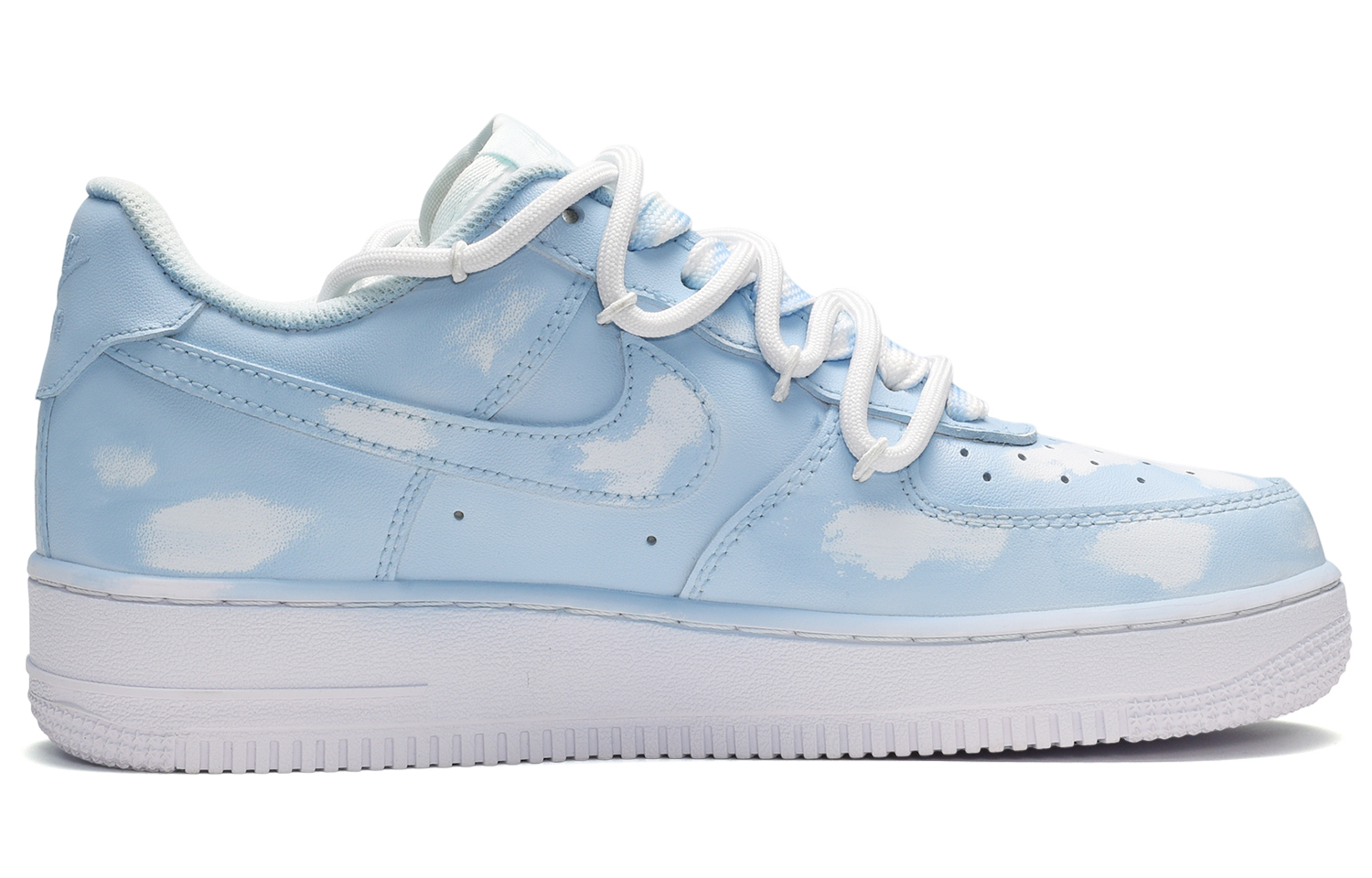 Order [Kasut Custom] Nike Air Force 1 Low 'Putih Biru Scratch-Off Double Swoosh' CW2288-111(TeamE-男款刮刮乐叉叉白蓝)