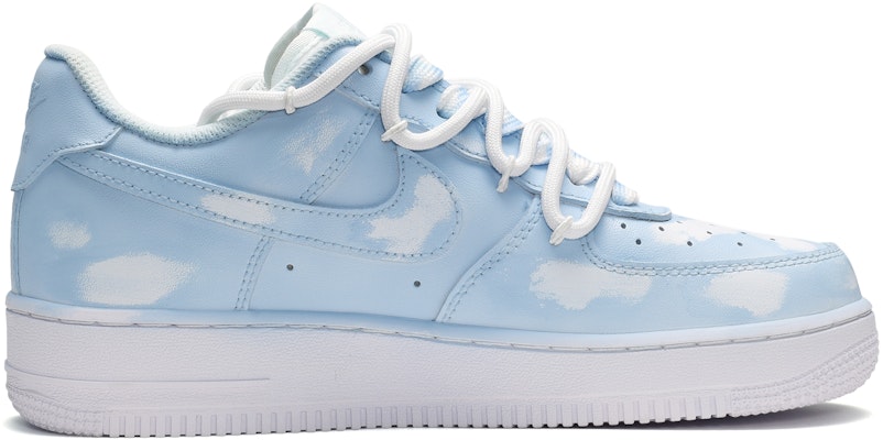 【訂製球鞋】 Nike Air Force 1 Low 空軍一號 漸變刮刮樂 手寫英文字雙勾又又 低筒 板鞋 男款 白藍 Order 【訂製球鞋】 Nike Air Force 1 Low 空軍一號 漸變刮刮樂 手寫英文字雙勾又又 低筒 板鞋 男款 白藍