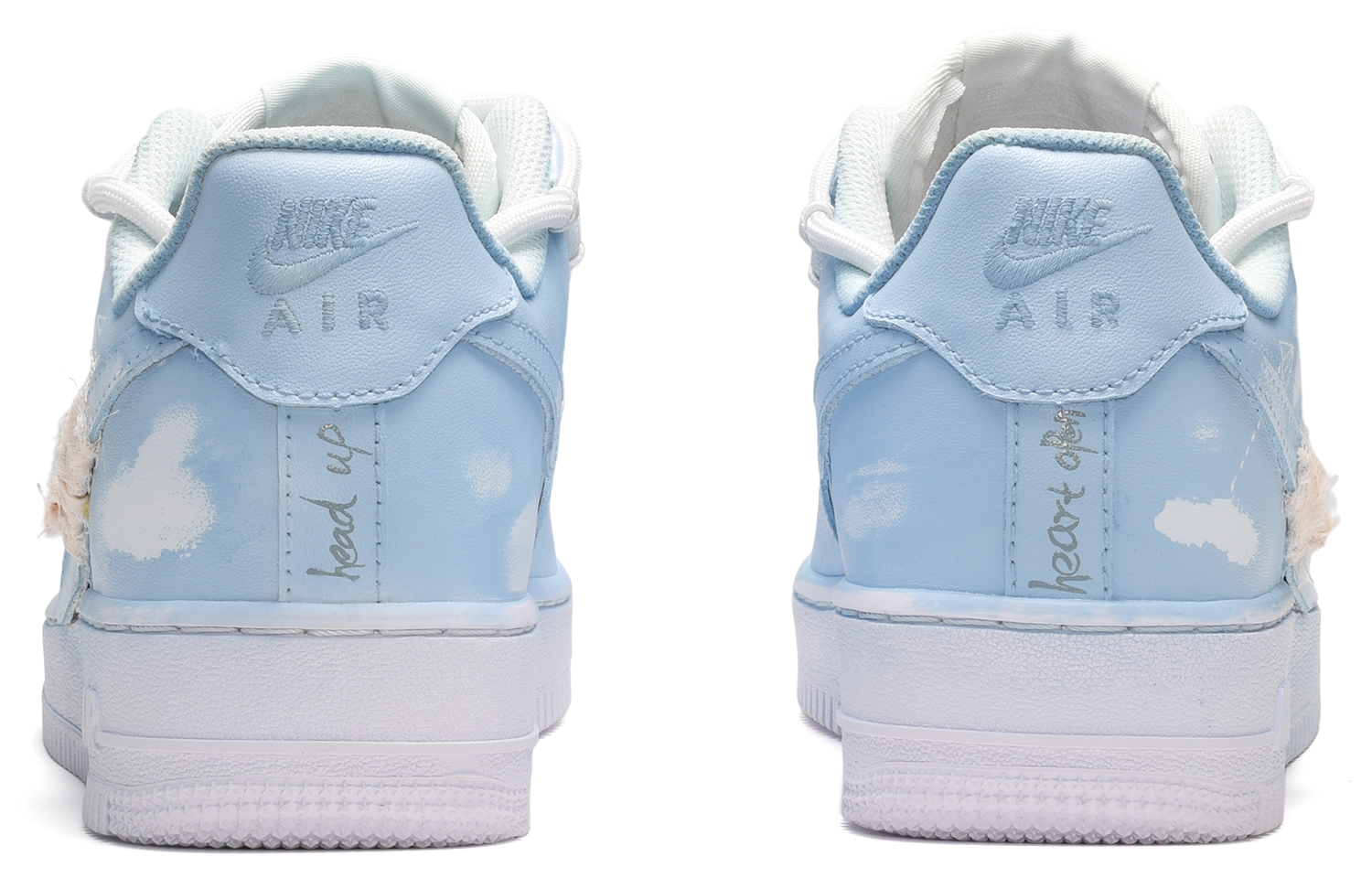 Shop [Kasut Custom] Nike Air Force 1 Low 'Putih Biru Scratch-Off Double Swoosh' CW2288-111(TeamE-男款刮刮乐叉叉白蓝)