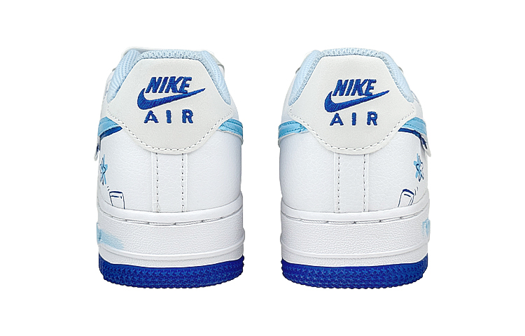 Purchase [Kasut Custom] Nike Air Force 1 Rendah 'Putih Biru Graffiti Starfish' FB1844-111(Team47-女双钩海星SBOX)