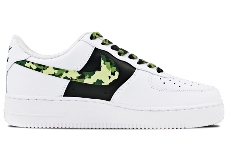 Order [カスタムシューズ] ナイキ エアフォース1 ロー 'ホワイトカモグラフィティ' CW2288-111(Team叁-男款喷绘手绘白黄绿迷彩)