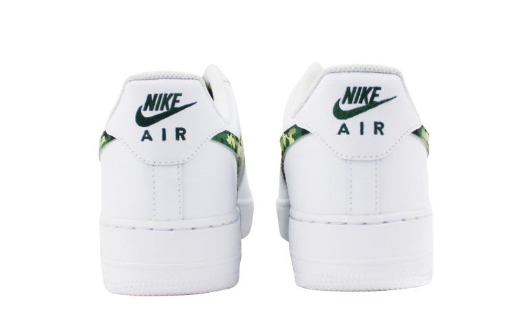 Shop [カスタムシューズ] ナイキ エアフォース1 ロー 'ホワイトカモグラフィティ' CW2288-111(Team叁-男款喷绘手绘白黄绿迷彩)