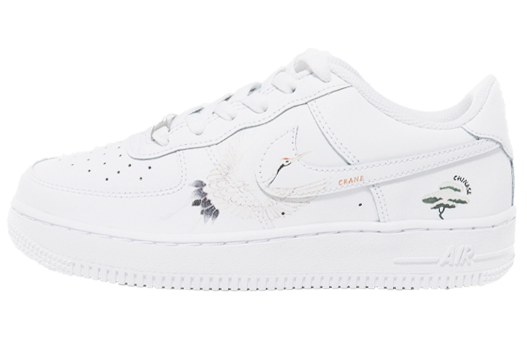 Buy [Kasut Custom] Nike Air Force 1 Rendah 'White Crane' DH2920-111(Team10--仙鹤松针QD)