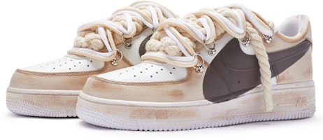 Nike Air Force 1 Low Blancas/Marrón T10 Personalizadas CW2288-111(TeamR-男款T10深棕S-BOX) Lookbook Nike Air Force 1 Low Blancas/Marrón T10 Personalizadas CW2288-111(TeamR-男款T10深棕S-BOX)