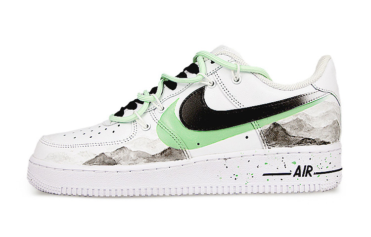 Buy [Kasut Custom] Nike Air Force 1 Rendah 'Putih Hijau Puncak Gunung' CW2288-111(Team58-双钩岳男)