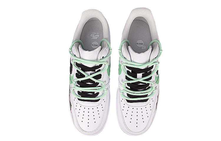 Shop [Kasut Custom] Nike Air Force 1 Rendah 'Putih Hijau Puncak Gunung' CW2288-111(Team58-双钩岳男)