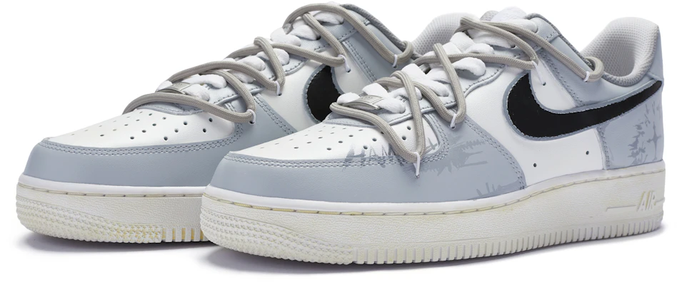 나이키 에어포스 1 로우 '화이트 그레이 빅뉴' (커스텀) CW2288-111(TeamR-男款烟灰) Lookbook 나이키 에어포스 1 로우 '화이트 그레이 빅뉴' (커스텀) CW2288-111(TeamR-男款烟灰)