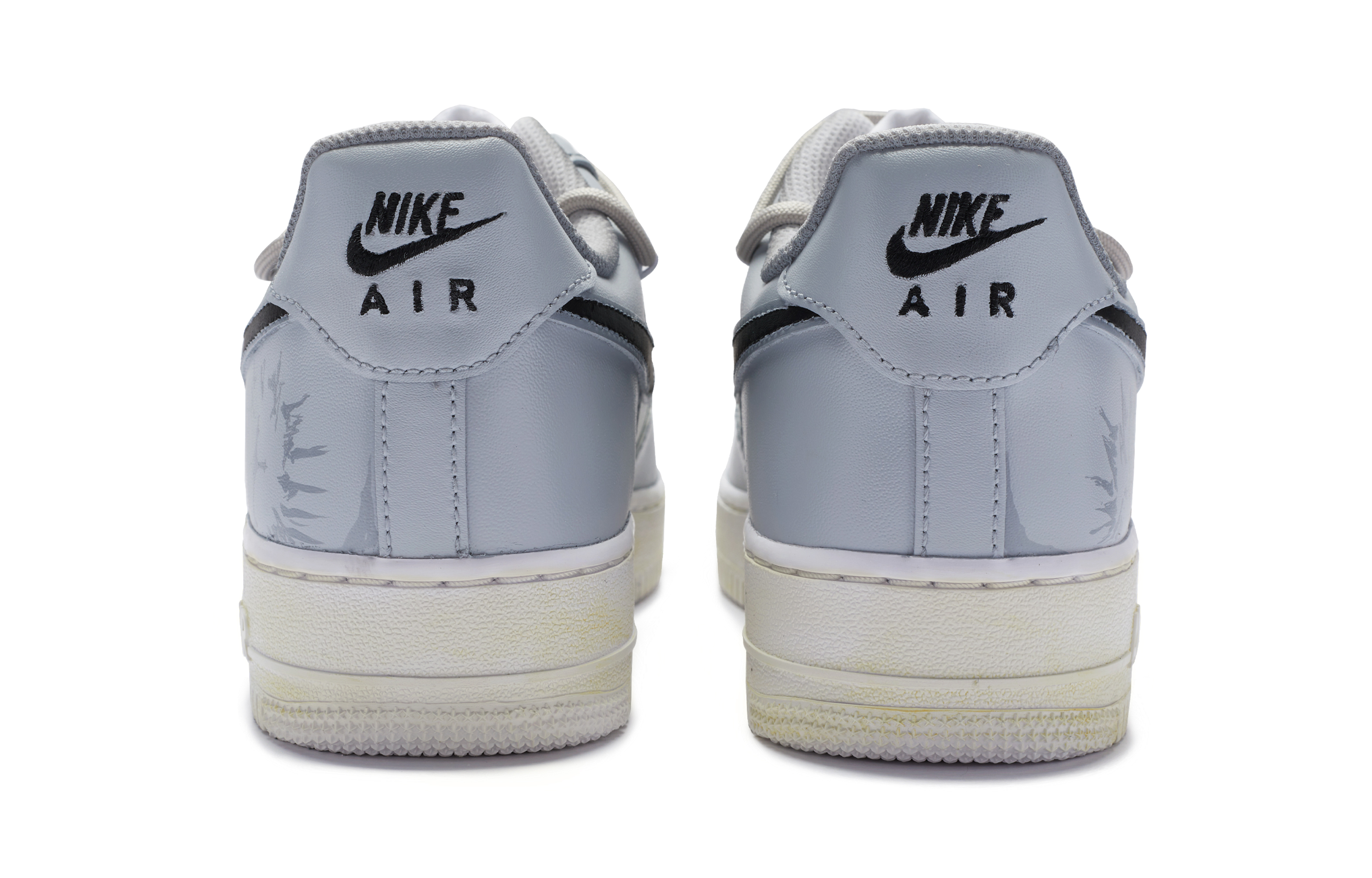Purchase 【訂製球鞋】 Nike Air Force 1 Low BIGNIU 僵直 簡約 手繪噴繪 復古經典 低筒 板鞋 男款 白灰