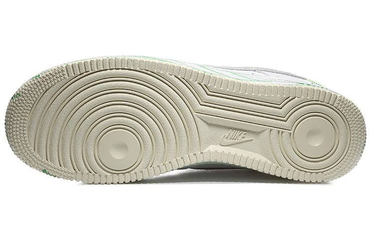 Details for [Kasut Custom] Nike Air Force 1 Rendah 'Putih Kelabu Percik' FB1853-111(Team10-绿色泼墨QD)