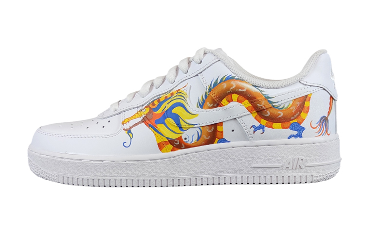 [Custom Shoes] Nike Air Force 1 Low 'White Orange Blue'