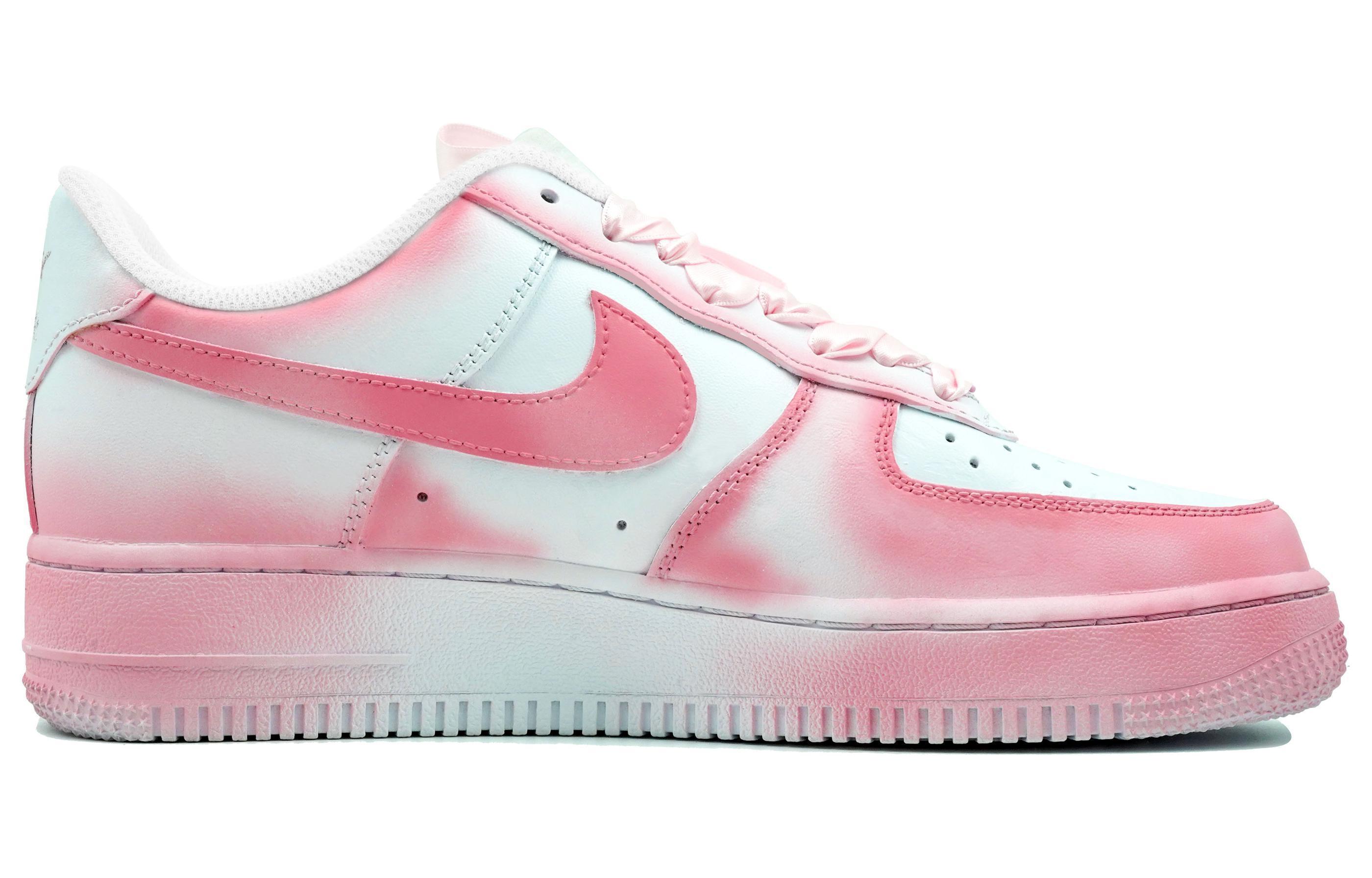 Lookbook [Kasut Kastam] Nike Air Force 1 Low 'Putih Merah Jambu - Hati' DH2920-111(Team113-爱乐之心)