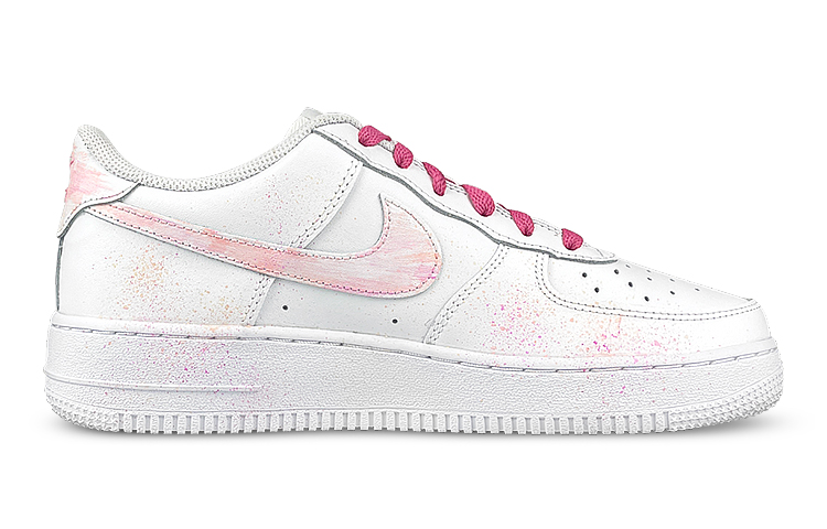 Order [Sepatu Kustom] Nike Air Force 1 Low 'Putih Pink Percikan Berpaku' CW2288-111(Team47-男款千禧SBOX)