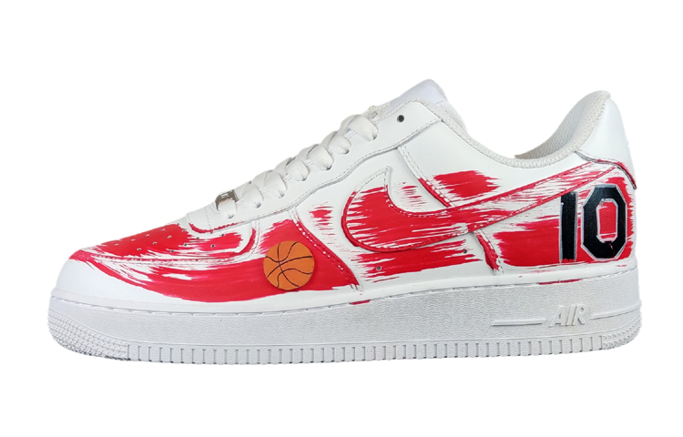 Buy 【定制球鞋】Nike Air Force 1 Low 空军一号 籃球高手 低筒 板鞋 男款 白紅