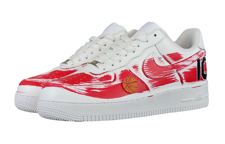 Lookbook 【定制球鞋】Nike Air Force 1 Low 空军一号 籃球高手 低筒 板鞋 男款 白紅