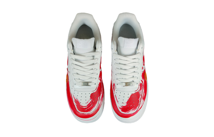 Shop 【定制球鞋】Nike Air Force 1 Low 空军一号 籃球高手 低筒 板鞋 男款 白紅