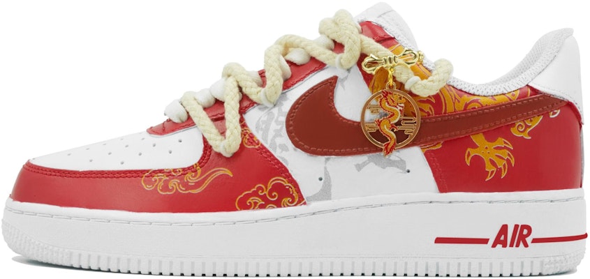 【定制球鞋】Nike Air Force 1 萬花弄 龍舉雲興 國風 祥云 喜慶 婚禮 經典 時尚 歡樂 愉悅 耐磨透氣 低幫 板鞋 男女同款 白紅 Order 【定制球鞋】Nike Air Force 1 萬花弄 龍舉雲興 國風 祥云 喜慶 婚禮 經典 時尚 歡樂 愉悅 耐磨透氣 低幫 板鞋 男女同款 白紅