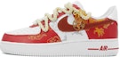 Order 【定制球鞋】Nike Air Force 1 萬花弄 龍舉雲興 國風 祥云 喜慶 婚禮 經典 時尚 歡樂 愉悅 耐磨透氣 低幫 板鞋 男女同款 白紅