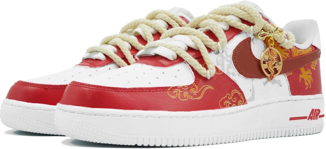 【定制球鞋】Nike Air Force 1 萬花弄 龍舉雲興 國風 祥云 喜慶 婚禮 經典 時尚 歡樂 愉悅 耐磨透氣 低幫 板鞋 男女同款 白紅 Shop 【定制球鞋】Nike Air Force 1 萬花弄 龍舉雲興 國風 祥云 喜慶 婚禮 經典 時尚 歡樂 愉悅 耐磨透氣 低幫 板鞋 男女同款 白紅