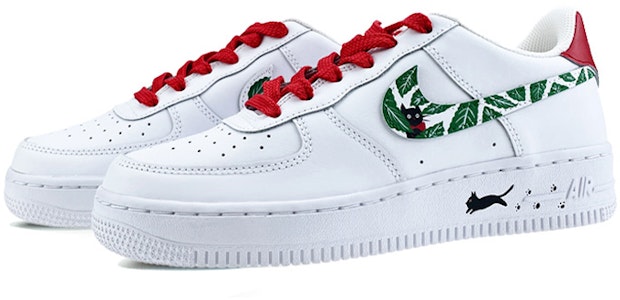 ナイキ AF1 ロー "白赤緑 猫"(カスタム) DH2920-111(Team40-树下的小猫红绿) Lookbook ナイキ AF1 ロー "白赤緑 猫"(カスタム) DH2920-111(Team40-树下的小猫红绿)