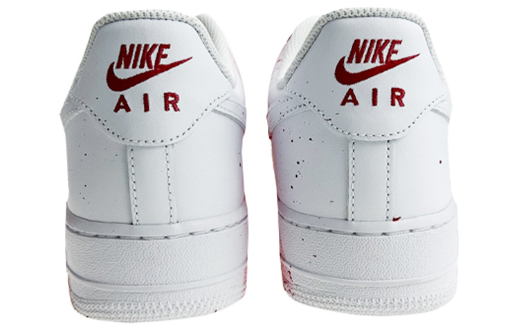 Purchase 나이키 에어포스1 로우 '화이트 레드 스플래터 로즈' (커스텀) CW2288-111(Team叁-男款倒VQD)