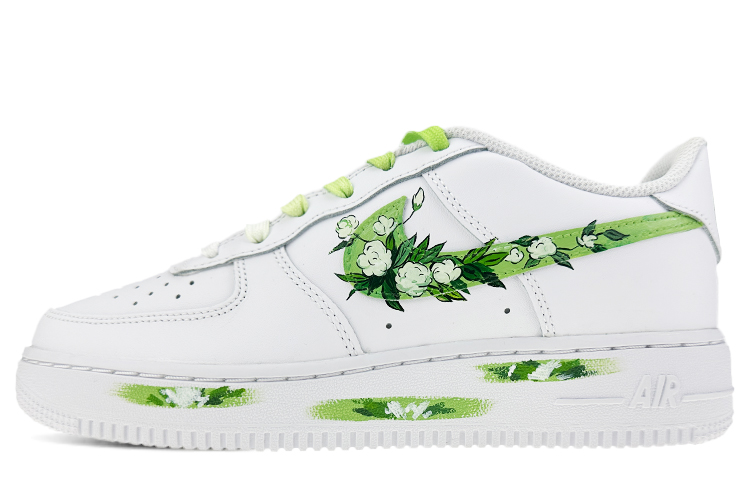Buy [Sepatu Kustom] Nike Air Force 1 Low 'Putih Mawar Hijau Van Gogh' DH2920-111(Team40-女款白玫瑰绿S-BOX)