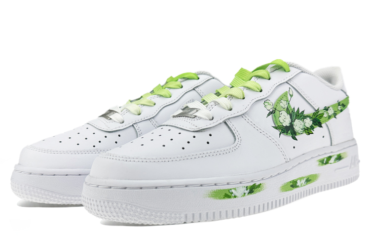 Lookbook [Sepatu Kustom] Nike Air Force 1 Low 'Putih Mawar Hijau Van Gogh' DH2920-111(Team40-女款白玫瑰绿S-BOX)